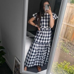 Express gingham print maxi dress NWT